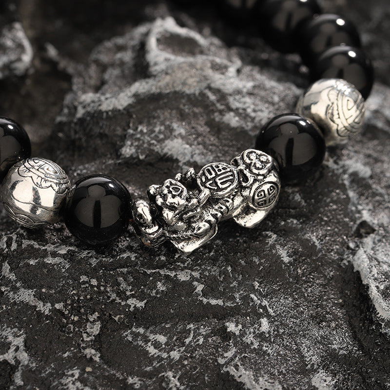 Aura Craft Feng Shui Five-Character Mantra Pixiu Wealth and Evil-Repelling Bracelet