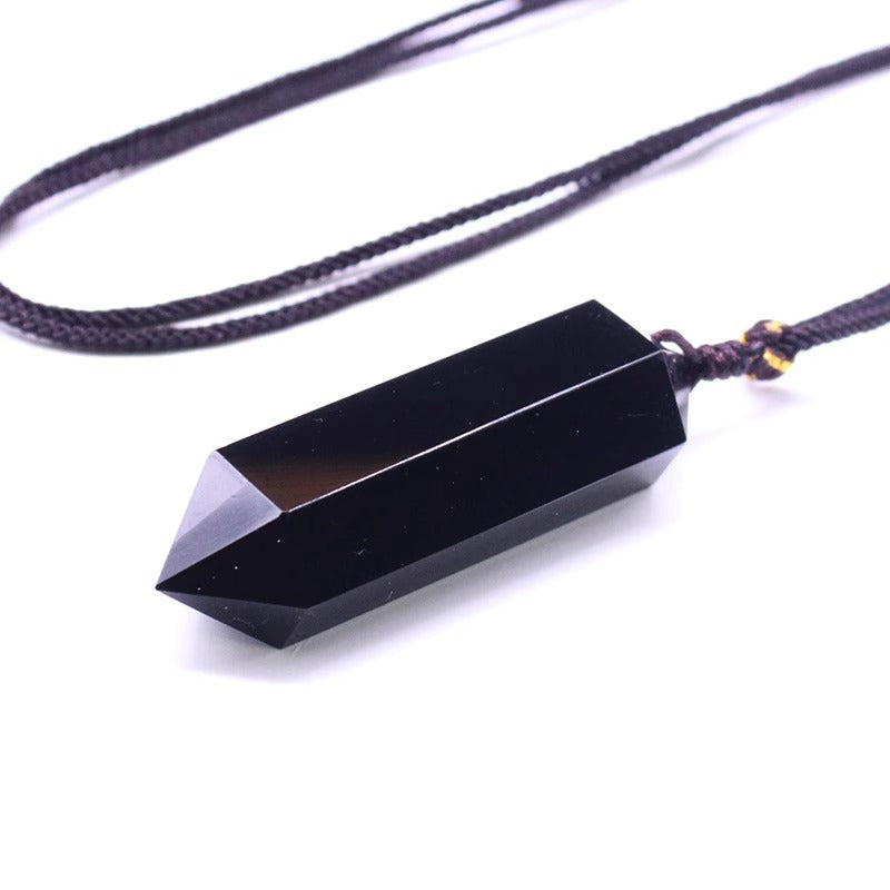 Aura Craft Natural Obsidian Healing and Health Crystal Pendant 4