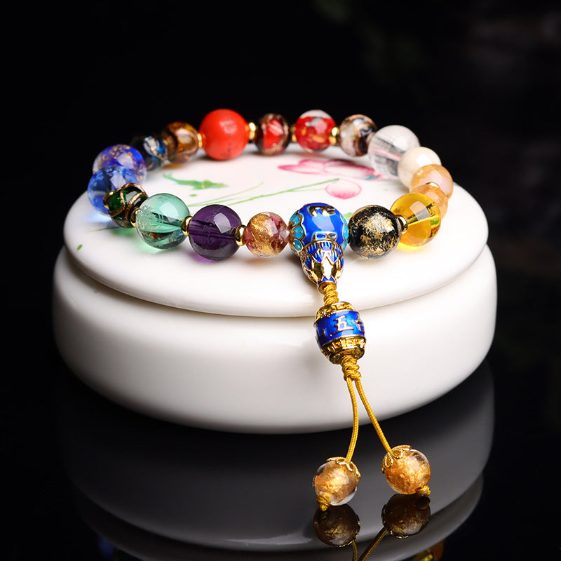 Aura Craft 18-seed Multi-Treasure Glass Blessing Bracelet 3