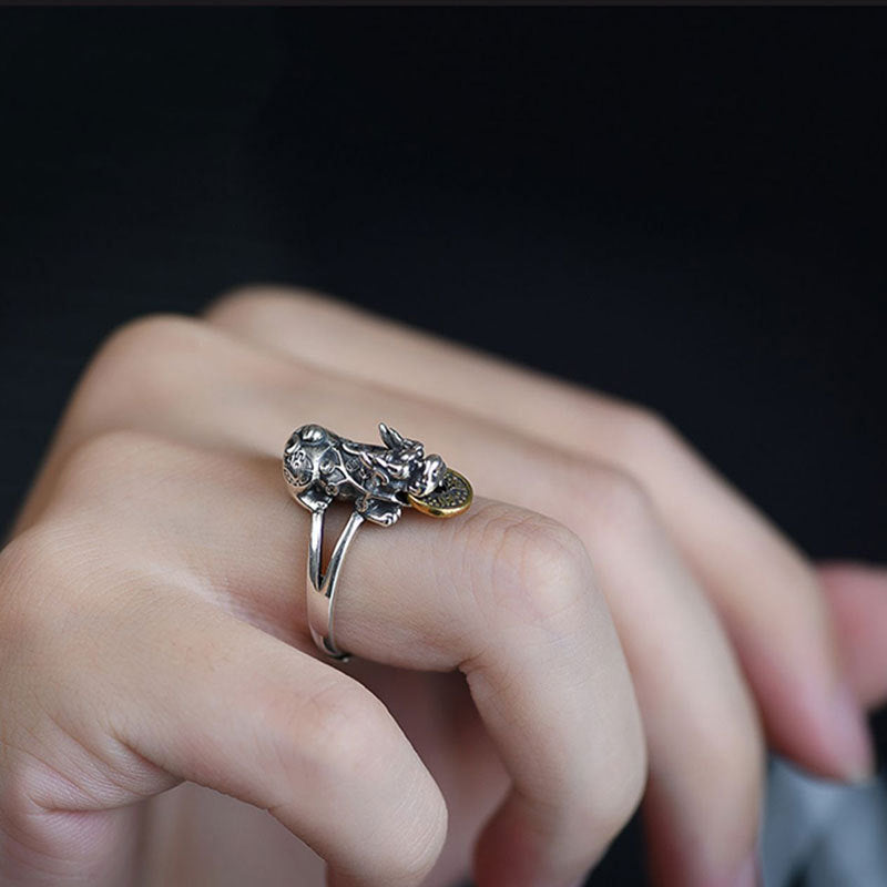 Aura Craft Copper Coin Pixiu Fortune Ring 4