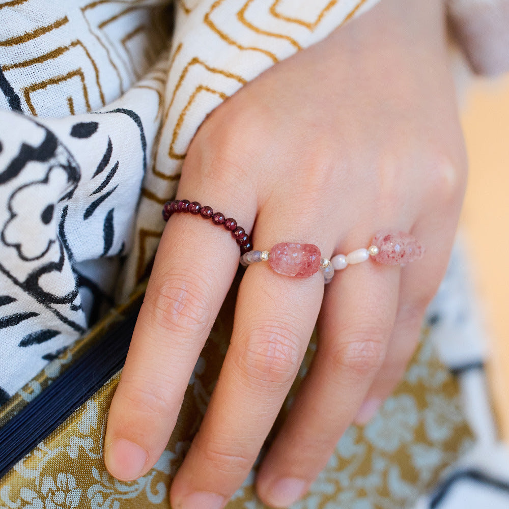 Aura Craft Natural Stone Good Luck Health Flex Ring