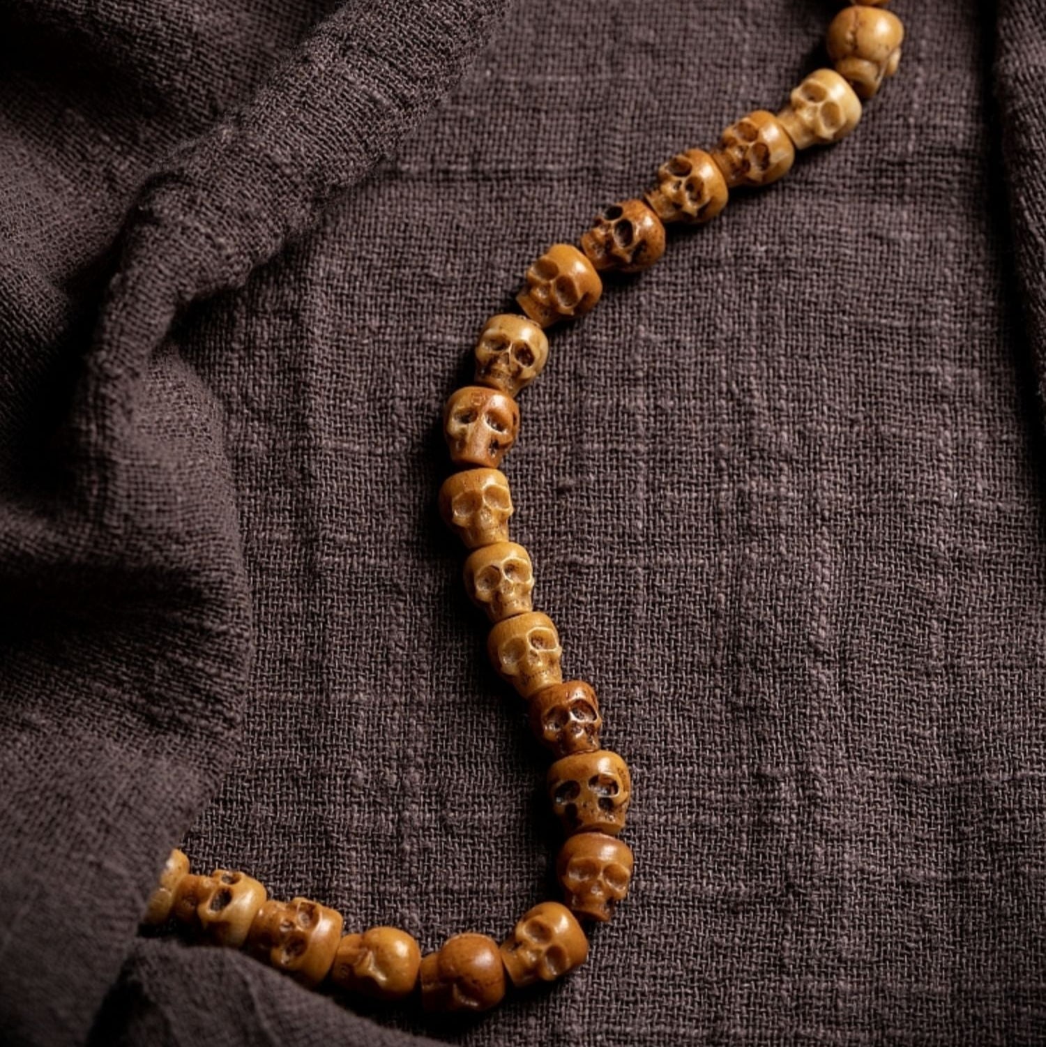 Aura Craft Tibetan Natural Yak Bone Buddhist Beads Blessing Amulet Bracelet 5