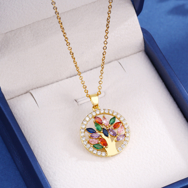 Aura Craft Colorful Tree of Life Blessing Meditation Pendant 4