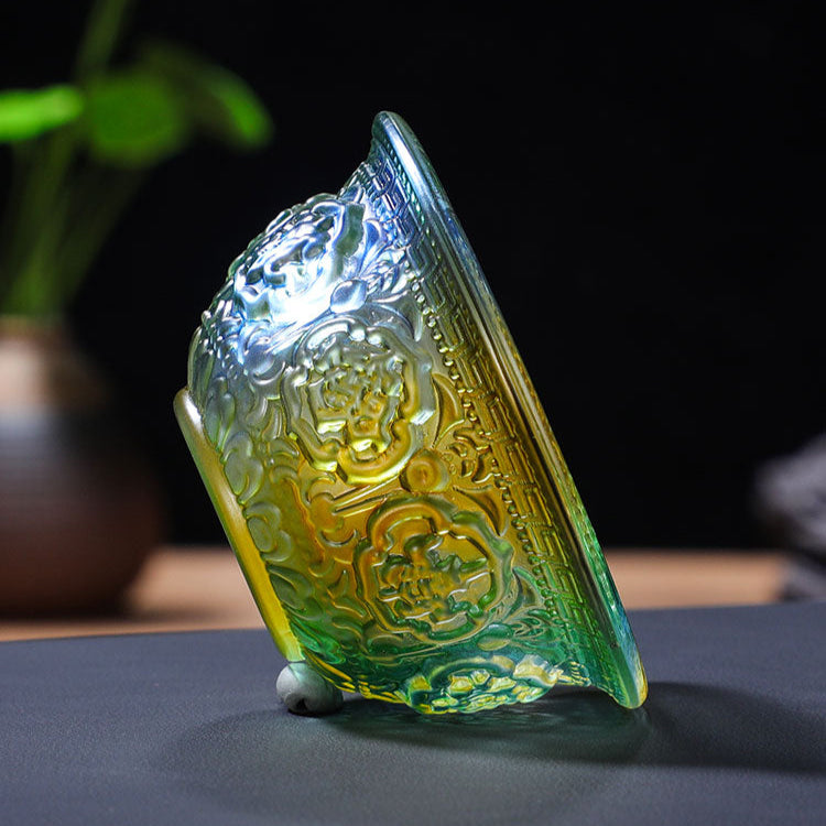 Aura Craft handmade colored glass offering bowls, for peaceful meditation 3