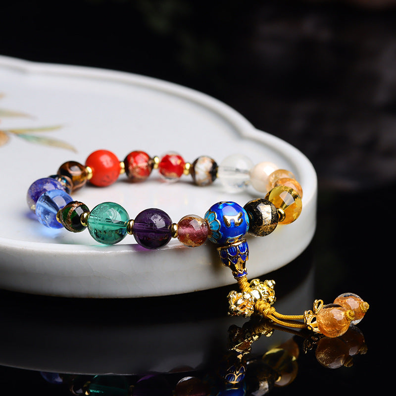 Aura Craft 18-seed Multi-Treasure Glass Blessing Bracelet 4