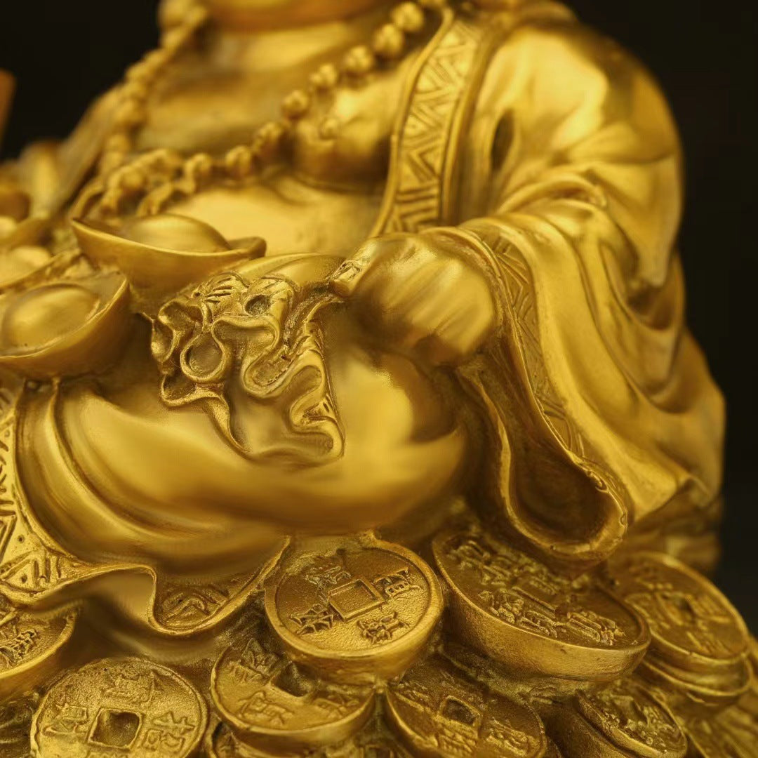 Aura Craft Feng Shui Handmade Laughing Buddha Maitreya Buddha Happiness and Wealth Ornament 6