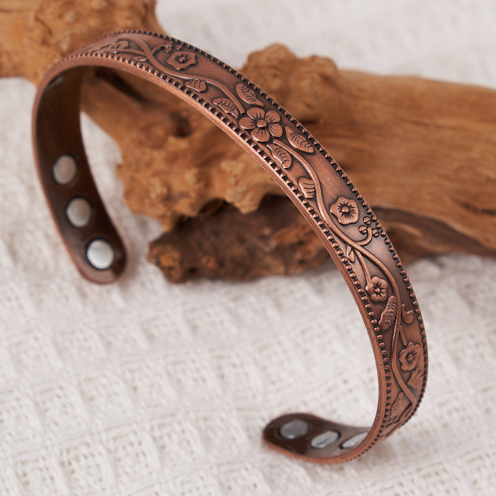 Aura Craft Red Copper Plasma Magnetic Therapy Meditation Bracelet 3