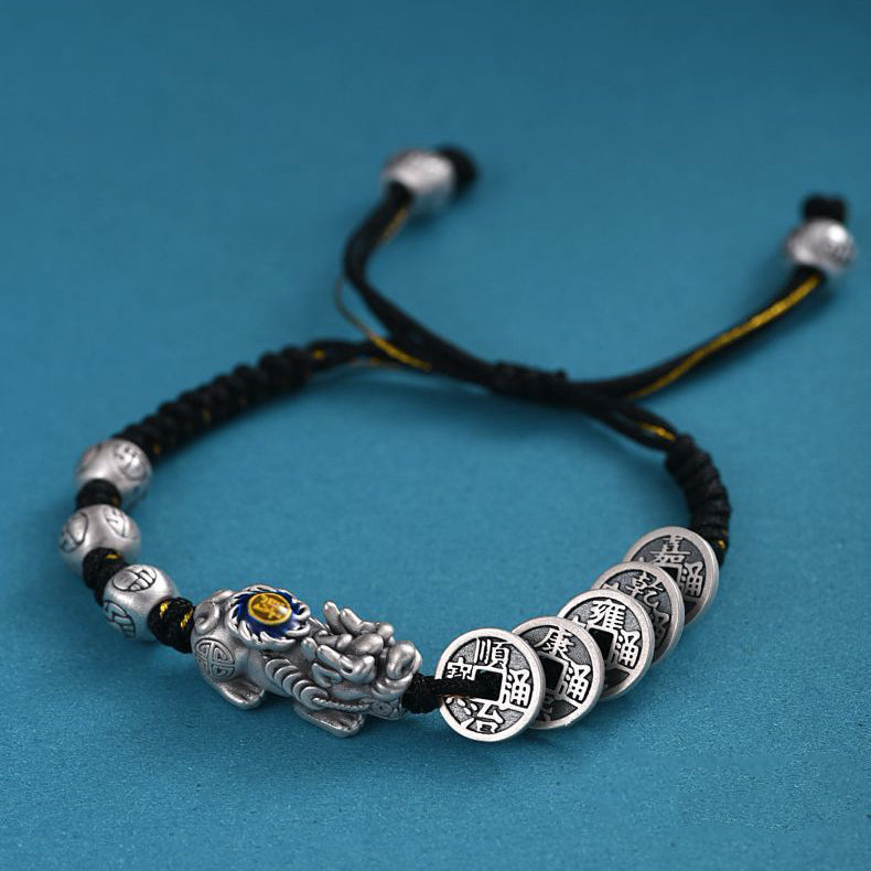Aura Craft Feng Shui Five Emperors Coins Pixiu Fortune Bracelet 2