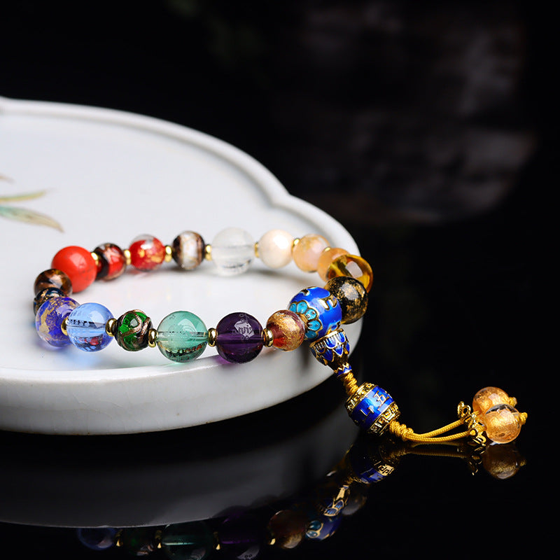 Aura Craft 18-seed Multi-Treasure Glass Blessing Bracelet 5