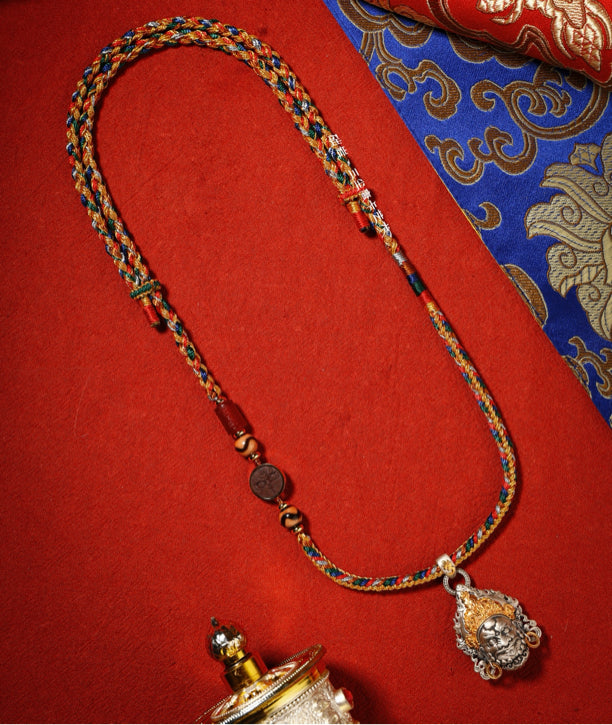 Aura Craft Tibetan 925 sterling silver amulet necklace 6