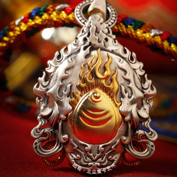 Aura Craft Tibetan 925 sterling silver amulet necklace 4