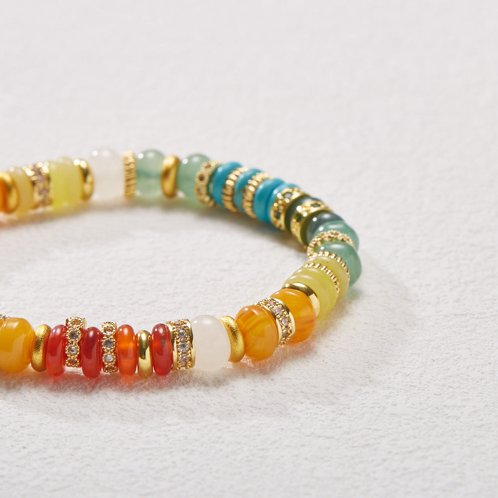 Aura Craft Natural Stone Rainbow Lucky Blessing Bracelet 2