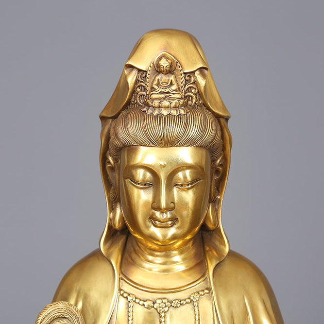 Aura Craft Feng Shui Guanyin Buddha meditation ornament, suitable for quiet rooms and study rooms 4