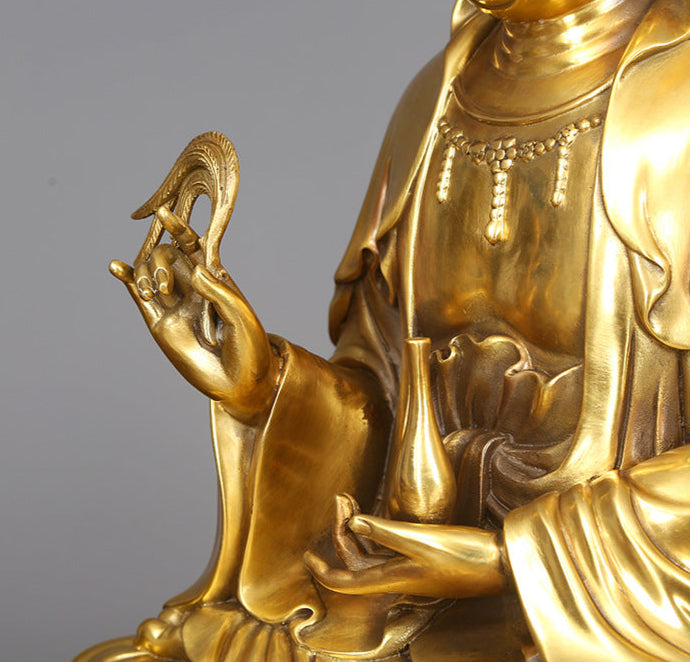 Aura Craft Feng Shui Guanyin Buddha meditation ornament, suitable for quiet rooms and study rooms 5