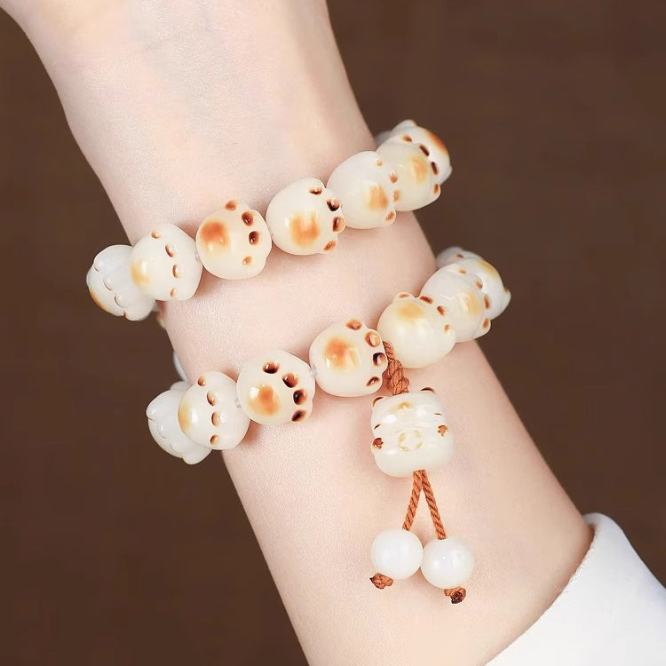 Aura Craft Lucky Cat's Paw Bodhi Root Bracelet 10