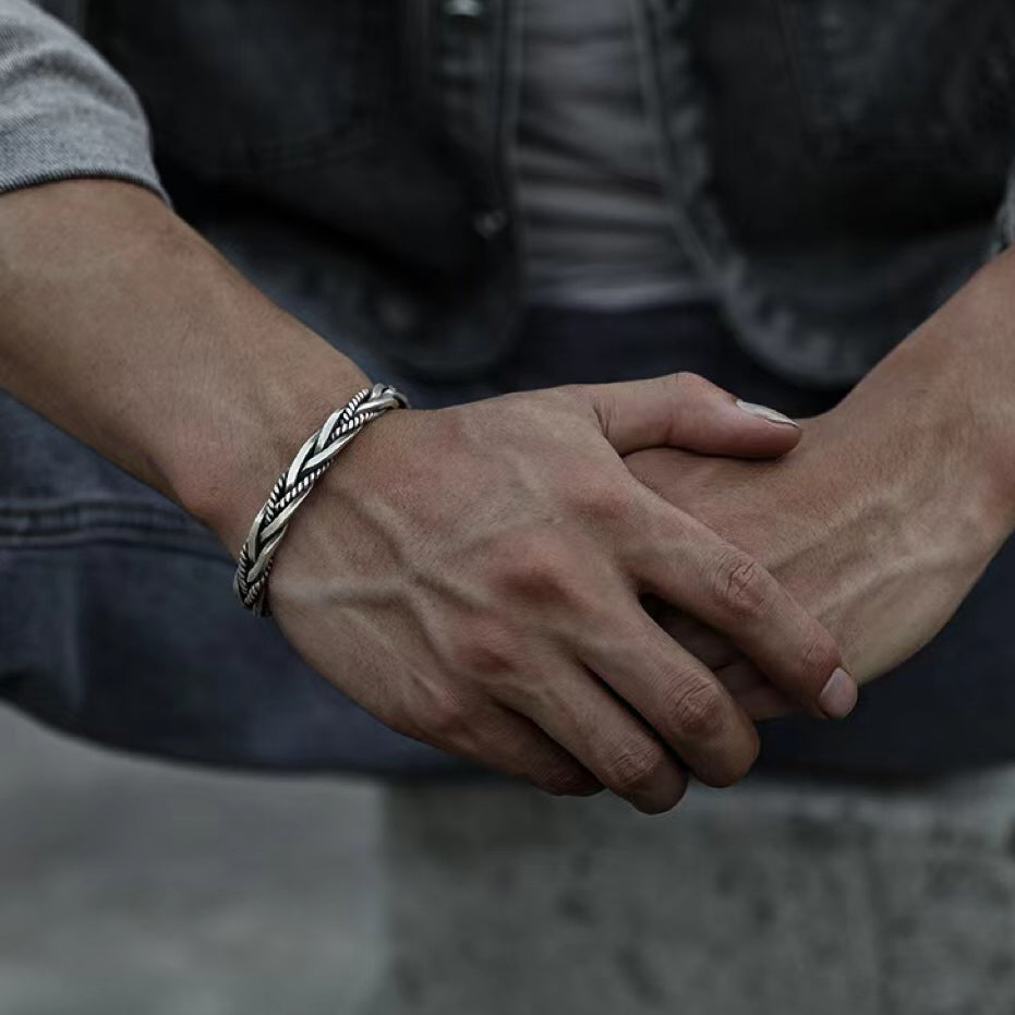 Aura Craft Mobius Hemp Rope Alloy Bracelet 4