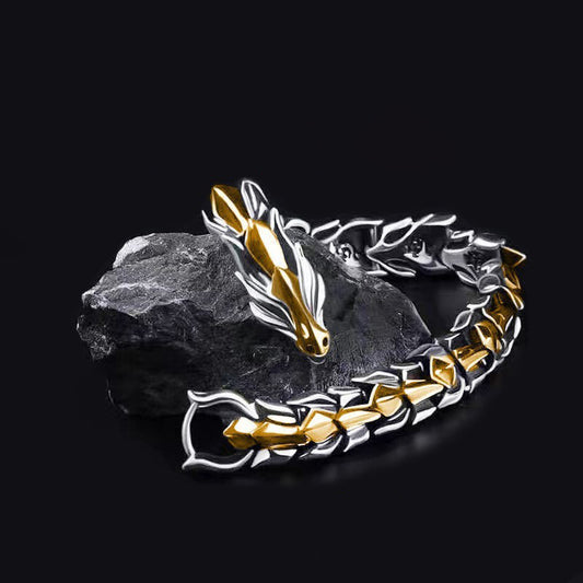 Aura Craft  Loong Head and Scale Amulet Bracelet 1