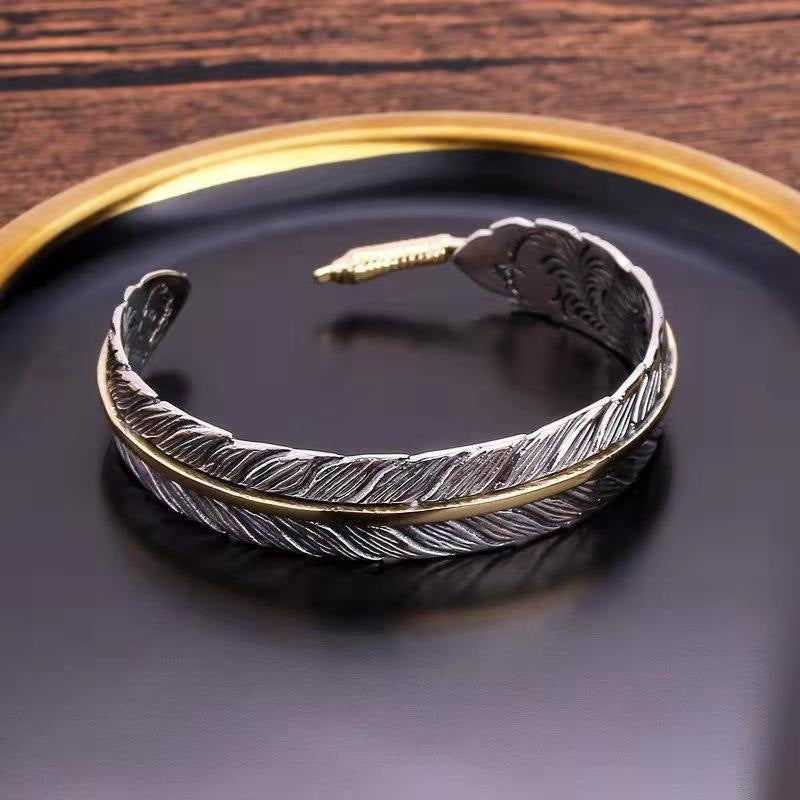 Aura Craft Vintage Feather Silver Meditation Blessing Bracelet 2