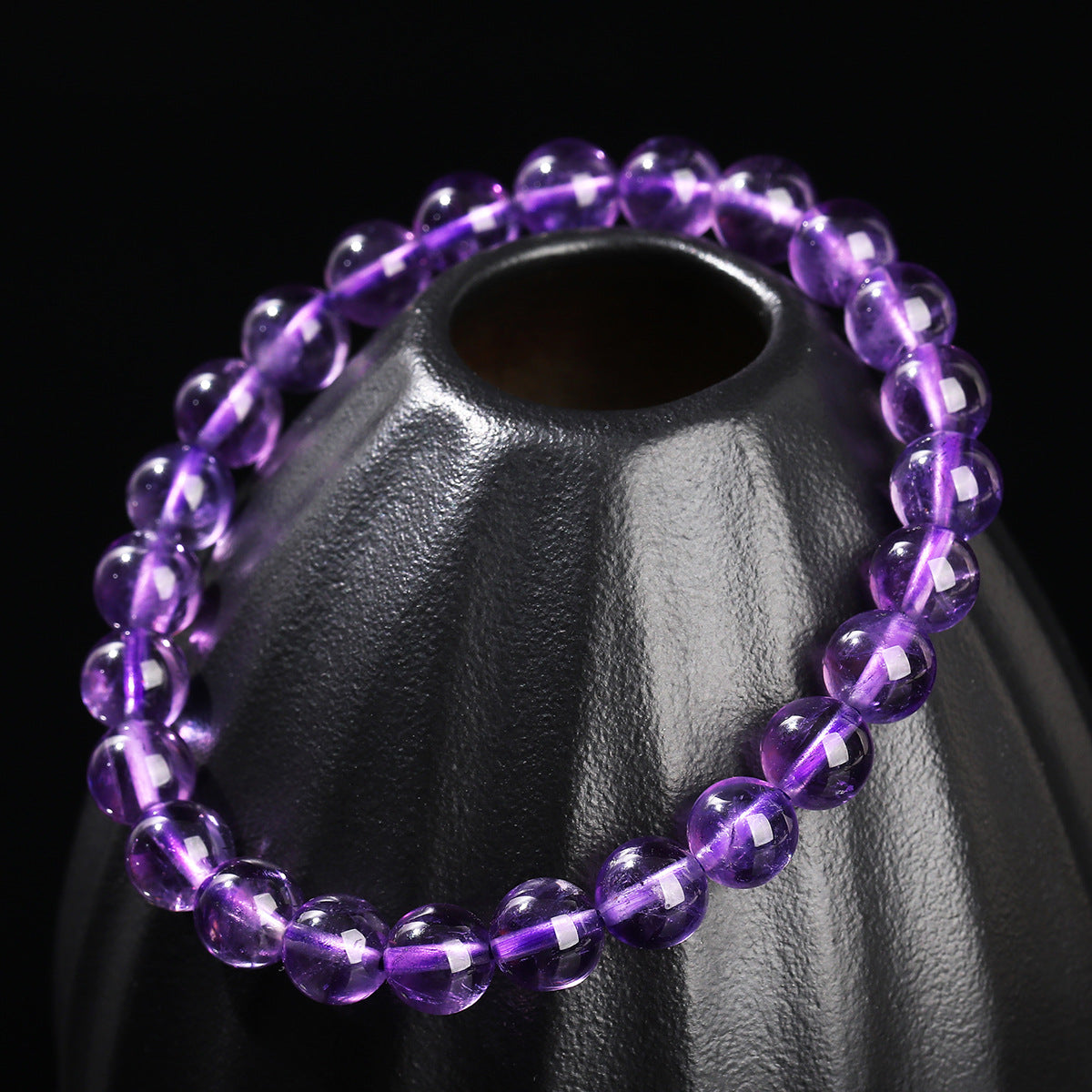Aura Craft Natural Amethyst Meditation Blessing Bracelet 2