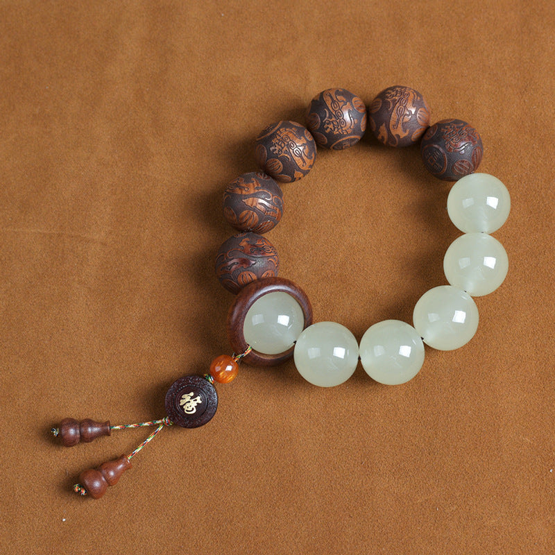Aura Craft Rosewood Luminous Fortune-Attracting Buddhist Beads Running Bracelet