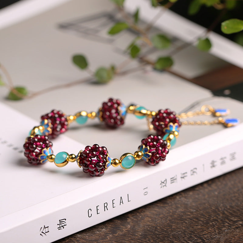 Aura Craft Natural Garnet Lucky Love Happiness Bracelet