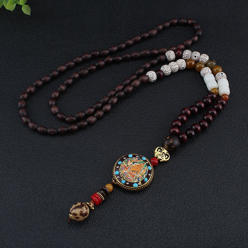 Aura Craft Tibetan Thangka Peace and Wealth Lucky Pendant  3