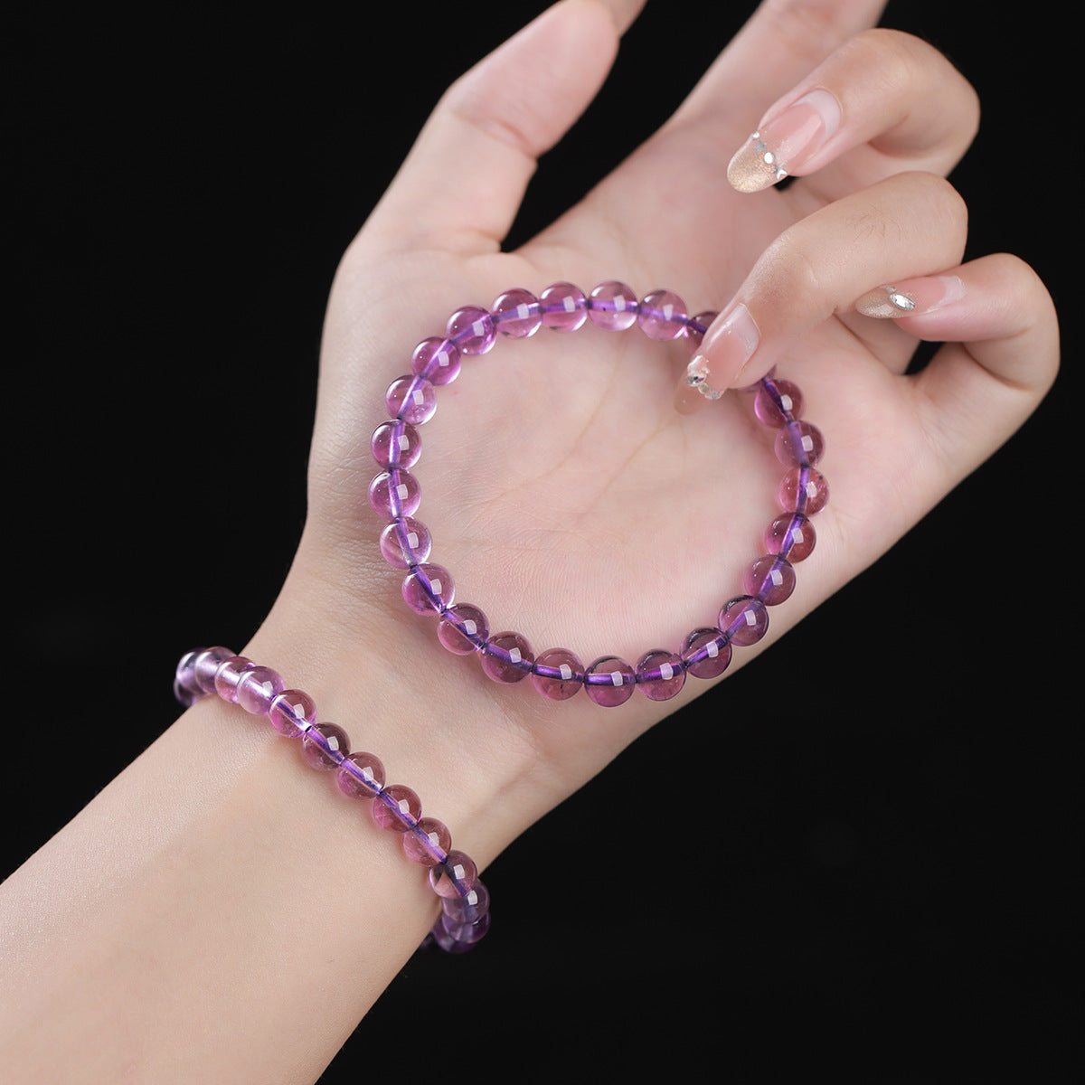 Aura Craft Natural Amethyst Meditation Blessing Bracelet 6