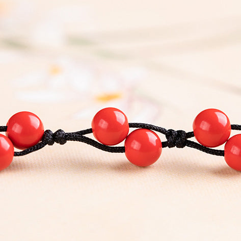 Aura Craft Good Luck Red String Red Agate Bracelet for Women