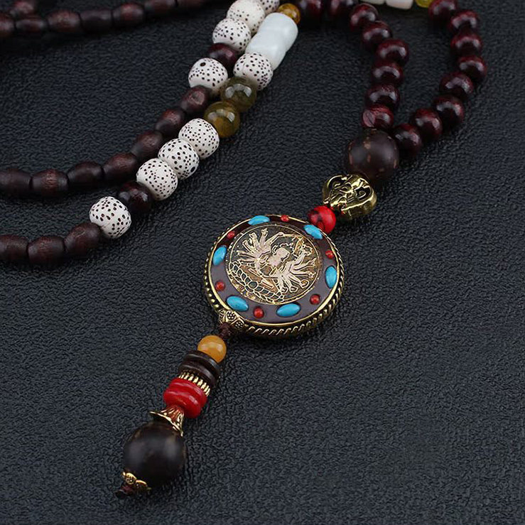 Aura Craft Tibetan Thangka Peace and Wealth Lucky Pendant 2