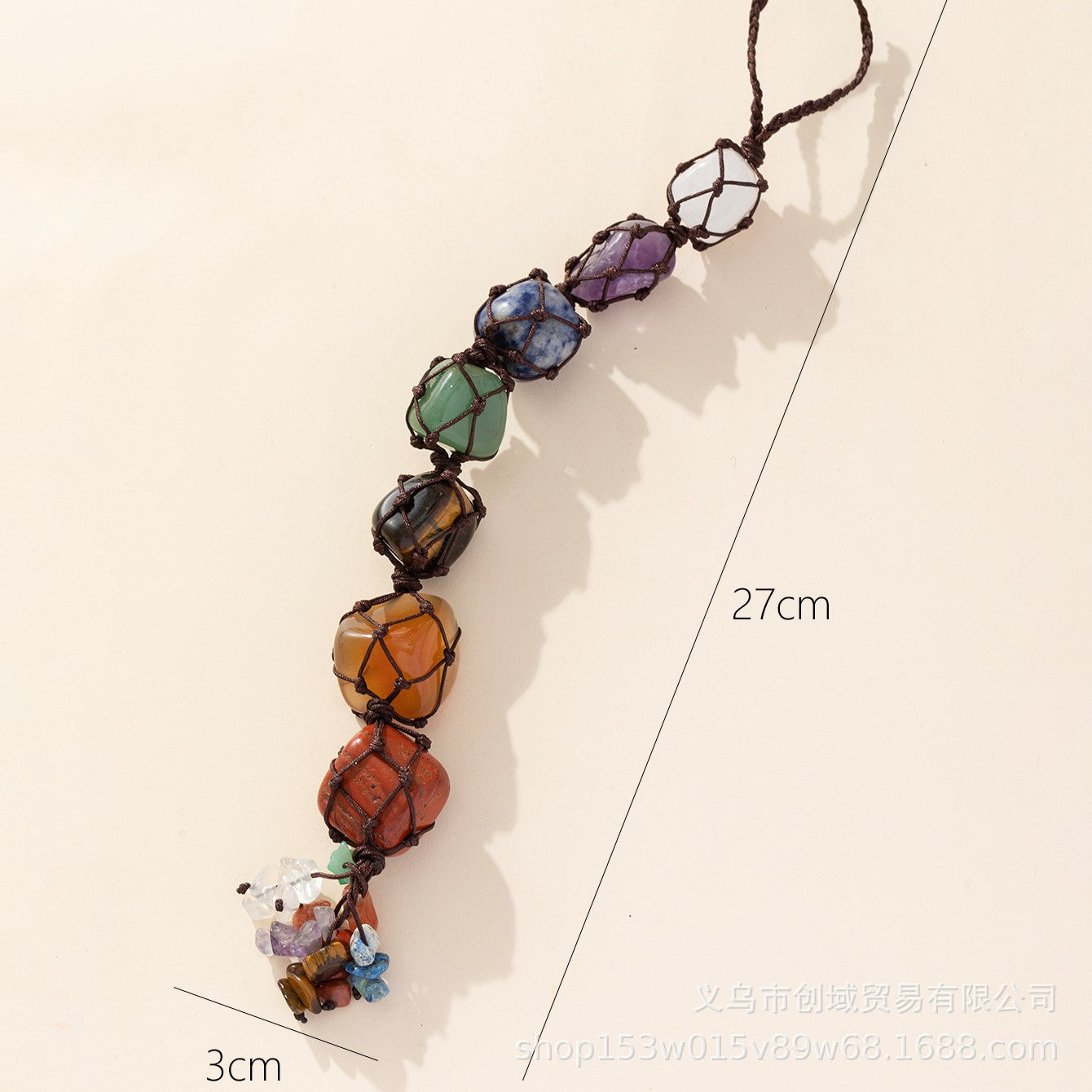 Aura Craft Colorful Stone Meditation and Blessing Hanging Ornament 5