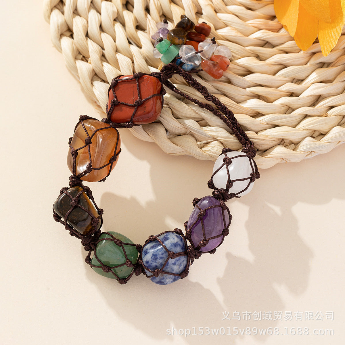 Aura Craft Colorful Stone Meditation and Blessing Hanging Ornament 2