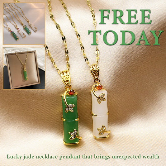 Lucky jade necklace pendant that brings unexpected wealth 1