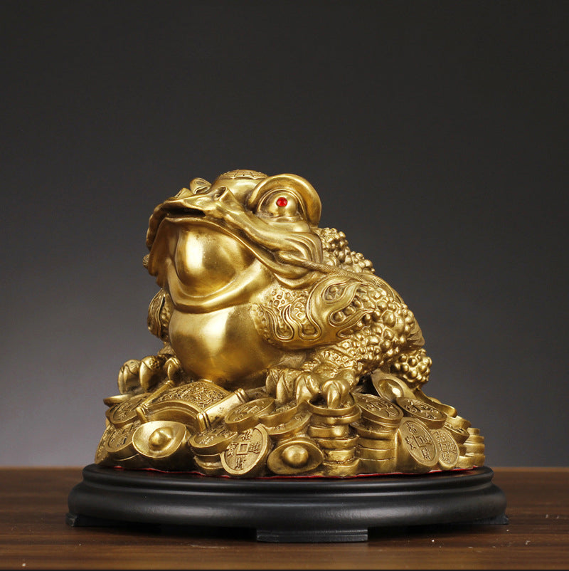 Aura Craft Feng Shui Fortune Toad Collecting Reiki Display piece 1