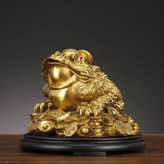 Aura Craft Feng Shui Fortune Toad Collecting Reiki Display piece 1