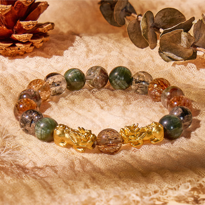 Aura Craft Natural Crystal Lucky Fortune Pixiu Bracelet 1