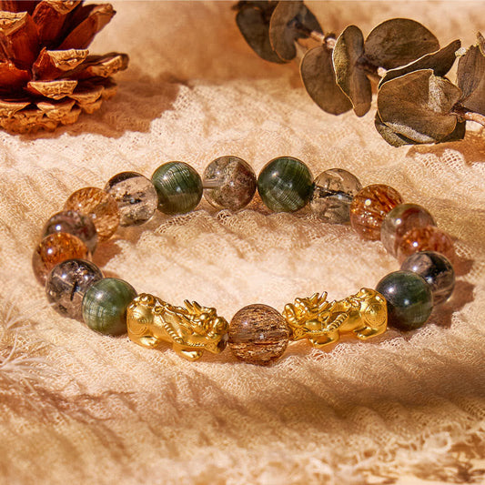 Aura Craft Natural Crystal Lucky Fortune Pixiu Bracelet 1