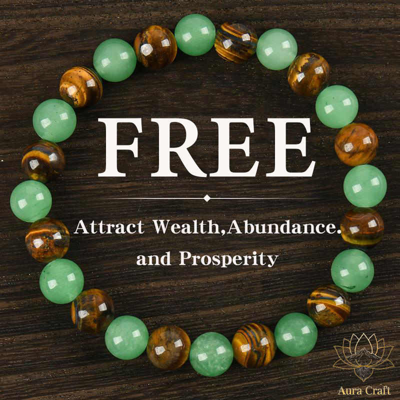 FREE Today：Green Agate Tiger Eye Fortune Attracting Bracelet