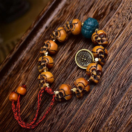 Aura Craft Tibetan Camel Bone Carved Amulet Health Bracelet 1