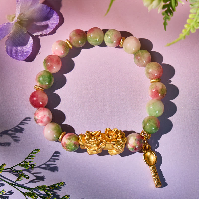 Aura Craft Jade Bead Pixiu Lucky Fortune Amulet Bracelet 2
