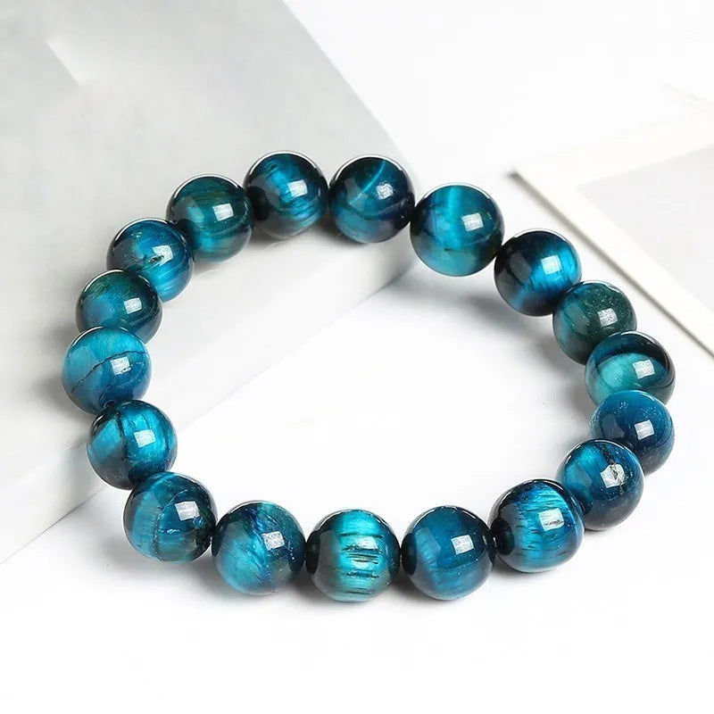 Aura Craft Natural Blue Tiger Eye Meditation Blessing Amulet Bracelet