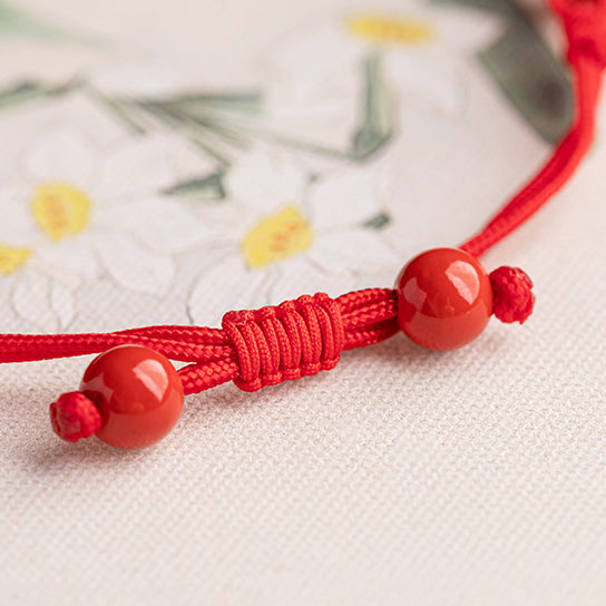 Aura Craft Good Luck Red String Red Agate Bracelet for Women