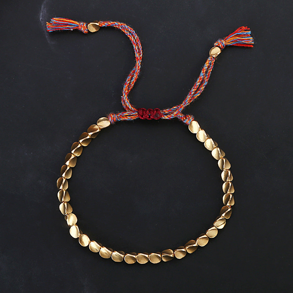Aura Craft Feng Shui Handwoven Colored Thread Pure Copper Healing Blessing Bracelet 3