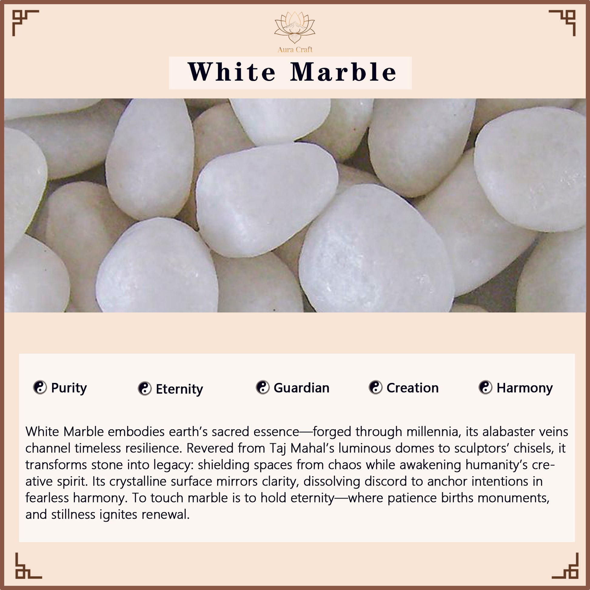 aura craft white marble