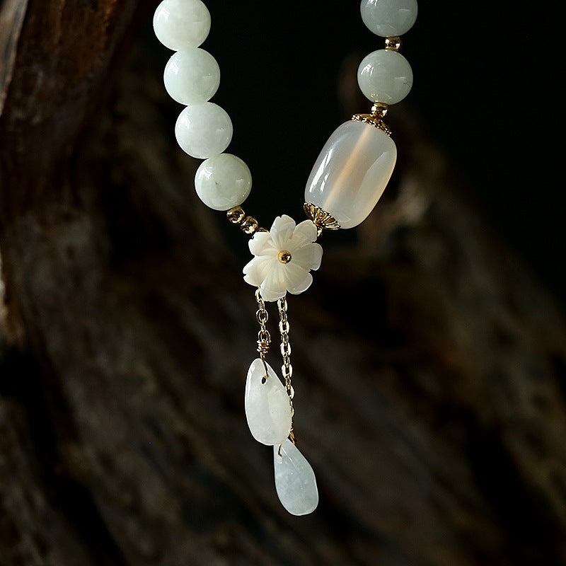 Aura Craft Natural White Jade Blessing Collection Spiritual Power Bracelet 2