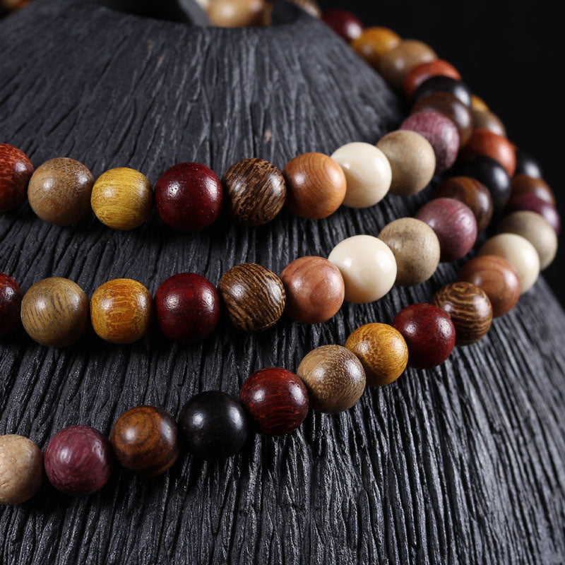 Aura Craft 108 natural wooden rosary for meditation and prayer to gather spiritual energy 3