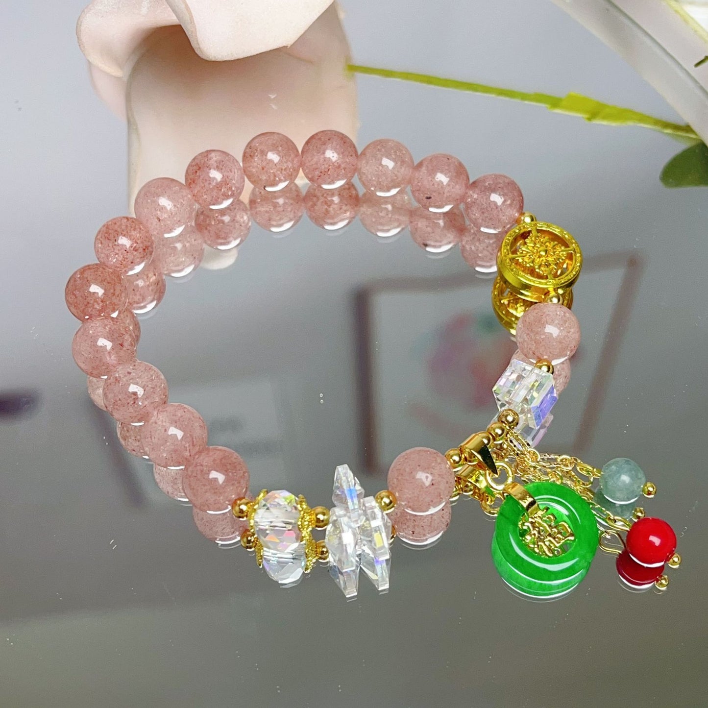Aura Craft Strawberry Crystal Blessing Bracelet 4