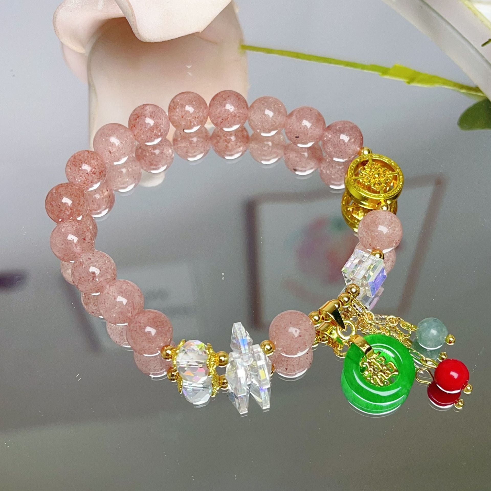 Aura Craft Strawberry Crystal Blessing Bracelet 4