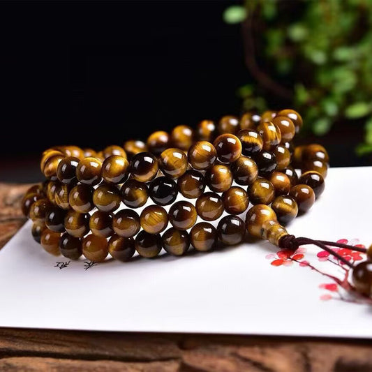 Aura Craft Tiger Eye Stone Concentration Meditation Beads Bracelet 1