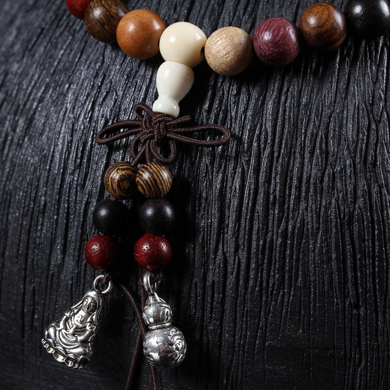 Aura Craft 108 natural wooden rosary for meditation and prayer to gather spiritual energy 4