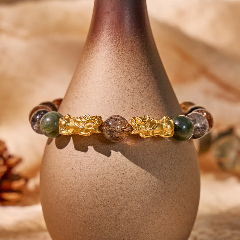 Aura Craft Natural Crystal Lucky Fortune Pixiu Bracelet 3